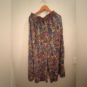 Floral Wide-Leg Pants